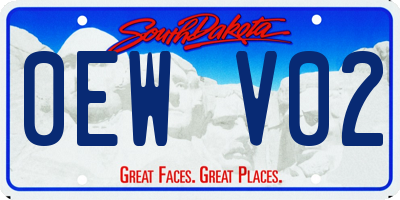 SD license plate 0EWV02