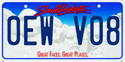 SD license plate 0EWV08