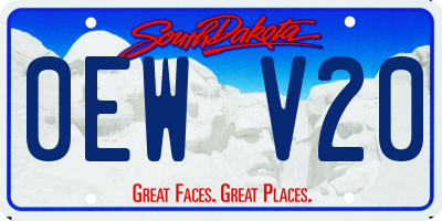 SD license plate 0EWV20