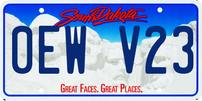 SD license plate 0EWV23
