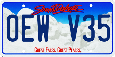 SD license plate 0EWV35