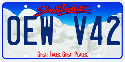 SD license plate 0EWV42
