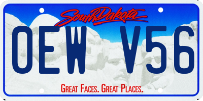SD license plate 0EWV56