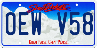 SD license plate 0EWV58