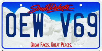 SD license plate 0EWV69