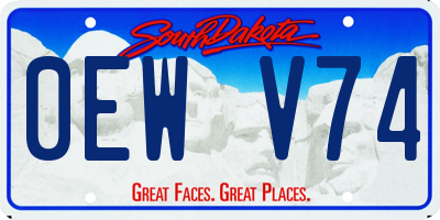 SD license plate 0EWV74
