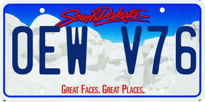 SD license plate 0EWV76