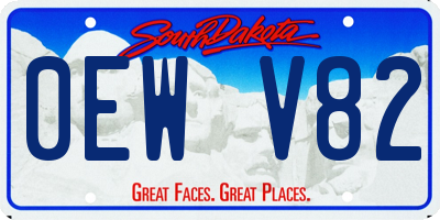 SD license plate 0EWV82