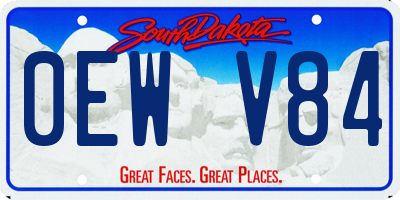 SD license plate 0EWV84