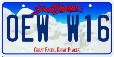 SD license plate 0EWW16