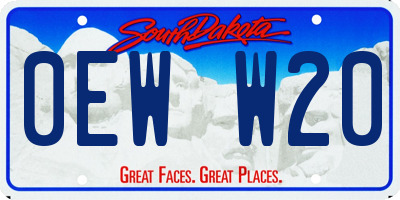 SD license plate 0EWW20