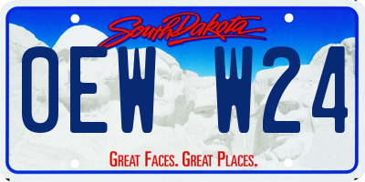 SD license plate 0EWW24