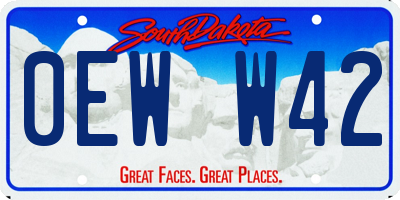 SD license plate 0EWW42