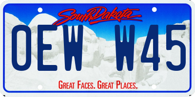 SD license plate 0EWW45