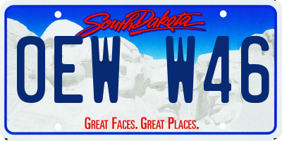 SD license plate 0EWW46