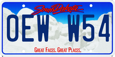 SD license plate 0EWW54