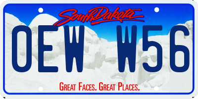 SD license plate 0EWW56