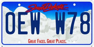 SD license plate 0EWW78