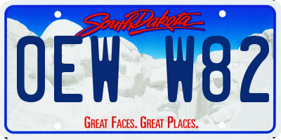SD license plate 0EWW82
