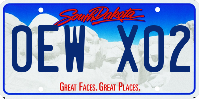 SD license plate 0EWX02
