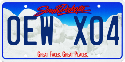 SD license plate 0EWX04