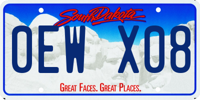 SD license plate 0EWX08