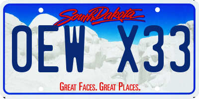 SD license plate 0EWX33