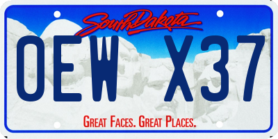 SD license plate 0EWX37