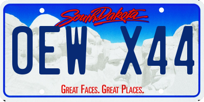 SD license plate 0EWX44