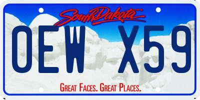 SD license plate 0EWX59