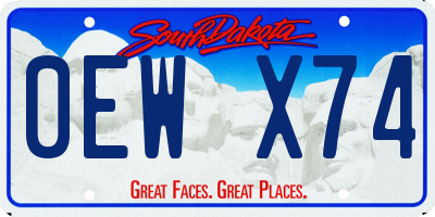 SD license plate 0EWX74