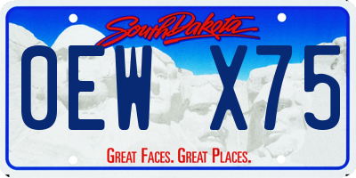 SD license plate 0EWX75
