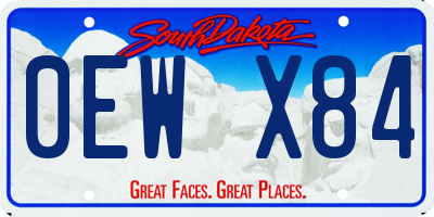 SD license plate 0EWX84