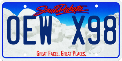SD license plate 0EWX98