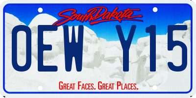 SD license plate 0EWY15