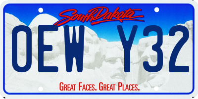 SD license plate 0EWY32