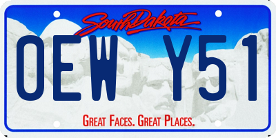 SD license plate 0EWY51