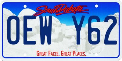 SD license plate 0EWY62