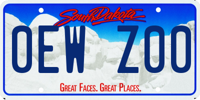 SD license plate 0EWZ00