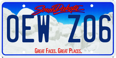 SD license plate 0EWZ06