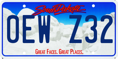 SD license plate 0EWZ32
