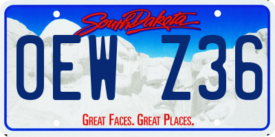 SD license plate 0EWZ36
