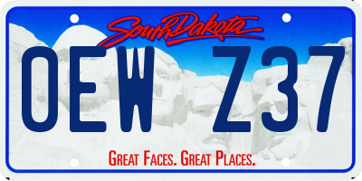 SD license plate 0EWZ37