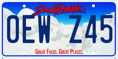 SD license plate 0EWZ45