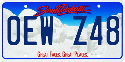 SD license plate 0EWZ48