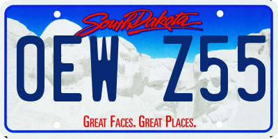 SD license plate 0EWZ55