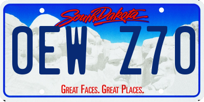 SD license plate 0EWZ70