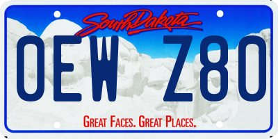 SD license plate 0EWZ80