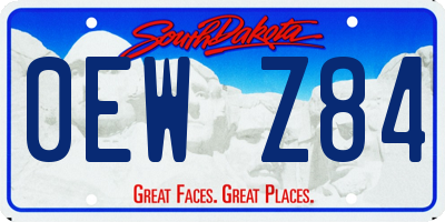 SD license plate 0EWZ84