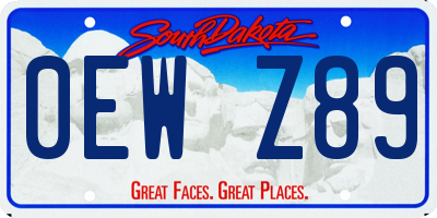 SD license plate 0EWZ89